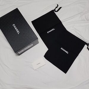 CHANEL Black Gift Box with Dust Bags